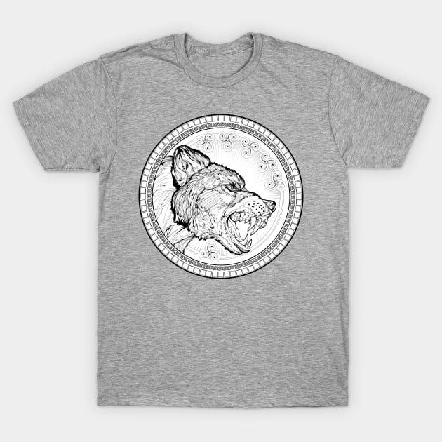 Celtic bear. T-Shirt by Artist Natalja Cernecka